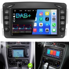 DAB+ Android 15 Autoradio Für Mercedes Benz CLK W209 W203 W463 W639 GPS Navi RDS