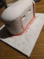 Diorama Bunker "Normandie Atlantikwall 1944" 1/35 Gebaut Wehrmacht 2. Weltkrieg