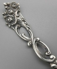 Fleischgabel Rose 800er Silber Blumen floral Aufschnittgabel Gabel Rosen (AP) 