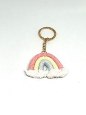 Schlüsselanhänger Stoff Regenbogen mehrfarbig