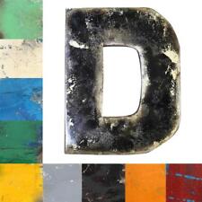 VINTAGE METALLBUCHSTABEN D RETRO BUCHSTABEN AUS METALL INDUSTRIE DEKO BOOGS