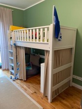 Sanders Hochbett Fanny 90x200 umbaubar zum Sofabett - weiß 