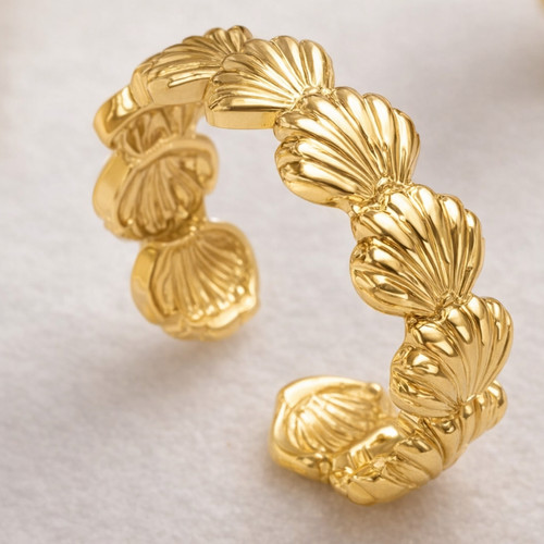 Damenring goldfarben muschel - damenring,