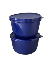 Tupperware Hitparade 2 x 2L blau Kühlschrank Clarissa Frische Schüssel Neu