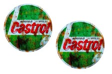 2x Vintage Castrol Aufkleber
