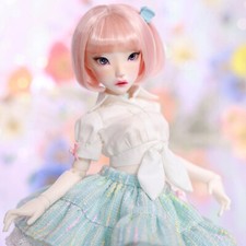 1/4 BJD Doll Girl Pink Wig