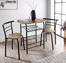 3-tlg. Rustikal Eiche Esstisch