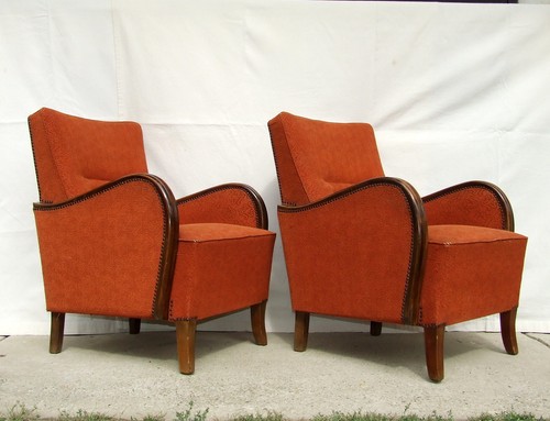 Paar art deco sessel - paar, club