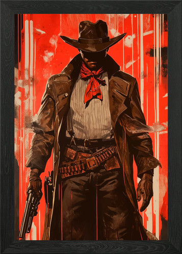 Western outlaw gerahmtes - western,