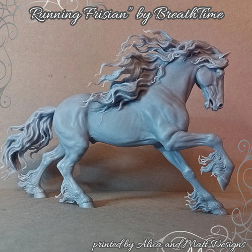 Gallopierender friesenhengst - gallopierender,