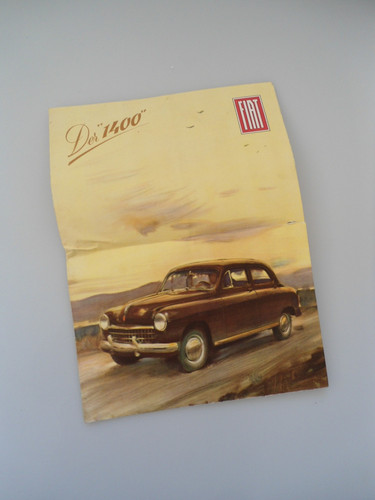 Fiat 1400 falt poster - fiat,