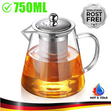 Teekanne Glas 750ML mit Sieb