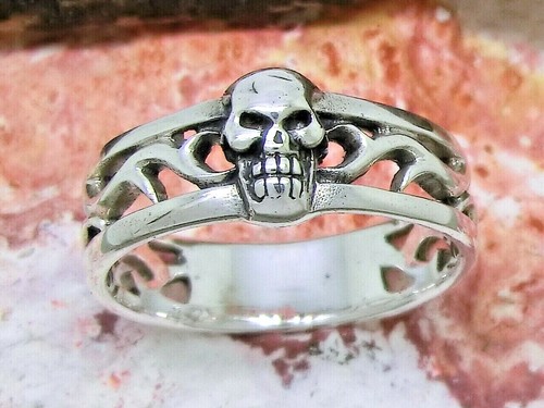 Bandring mit totenkopf 925 - bandring,