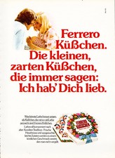 3w3616/ Alte Reklame von 1973 - FERRERO Küsschen