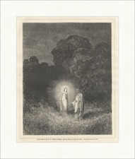 Dantes Hölle II. Virgil und Beatrix Dore Holzstich Faksimile Superpreis V 0168