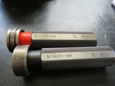 2 x Gewinde Lehrdorn M 34 x 1 - 6H Feingewinde Gewindelehrdorn LMW NEU #LB1-8#