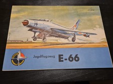 Kranich Modell Bogen Heft Jagdflugzeug E-66 aus DDR Zeit