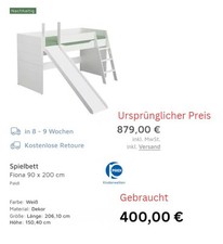 Paidi KINDERBETT mit Rutsche