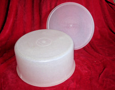 Tupperware Gefrierbehälter Salatbox ø32x15cm Torten Kuchen Transparent hoch groß