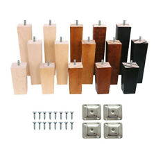 4x Holzmöbel Füße Beine Buche für Sofa Truhe Stuhlhocker 4""-10"" M8 M10