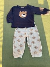 HM Baby Pyjama | Unisex | Ergee Gr. 80 | 2-teilig | Schlafanzug Blau Grau | Bär