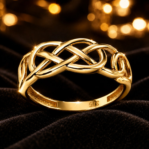 9ct gelbgold ring mit - 9ct,