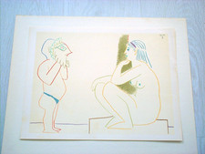 Pablo Picasso (1881-1973), Maler und Modell  29.1.54  III   La Comedie Humanie