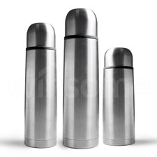 Thermoskanne 0,35/0,5/1Ltr Reise Camping S/Stahl Vakuum Heiß Kalter Tee Kaffee 