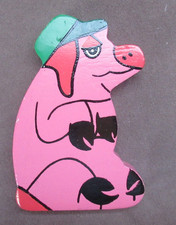 Holzfigur Schwein, ca. 9 cm hoch
