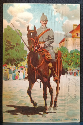 Postcard regiment card artist