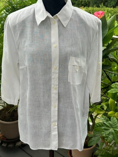 Weiße leinen bluse - leinen-bluse,