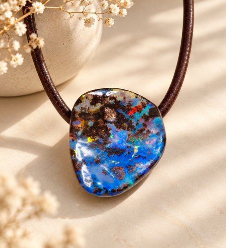 Boulder opal anhänger - boulder,