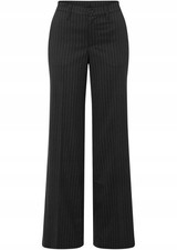 Hose mit dünnen Streifen Gr. 48 Schwarz Weiß Damenhose weiten Bein Pants Neu