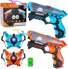 Infrarot Mini Laser Tag Set mit Projektor 2 Packungen Outdoor Spiel für Kinder Jungen 3+