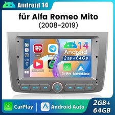 Für Alfa Romeo Mito 2008-2019 Carplay Android 15 Autoradio GPS Navi WIFI 2+64GB
