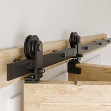 1-3M Top Mount Doppelte Schiebetür für Scheunen Hardware Kit, Rollenbahn, Modern