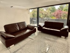 Couch Echtleder, Farbe Braun