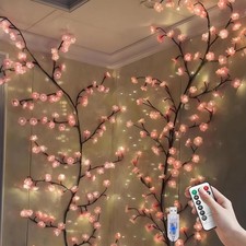 USB 96 LED Baum Ast Lampe Kirschblüte Wanddeko Weide Ranke Baum Leuchte 5V