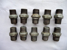 Fittinge 1/2" verzinkt Temperguss, 10 Doppelnippel 