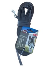 TRIXIE Schleppleine XS-S Hundeleine Grau 15m Tracking Leash