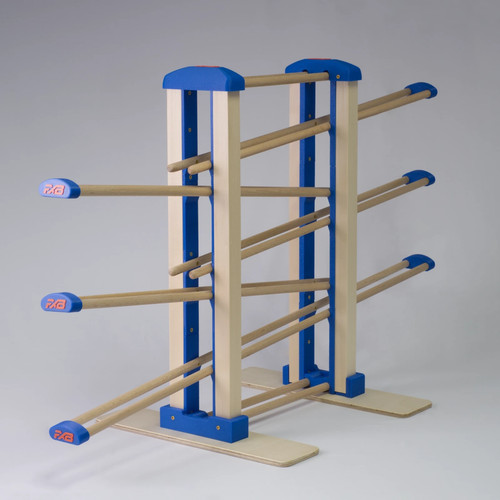 Holz kugelbahn blau - holz-kugelbahn, groß