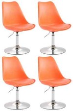 4er Set Esszimmerstühle Maverick Kunststoff Küchenstühle Verstellbar Drehbar