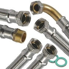 Edelstahl Panzerschlauch Flexschlauch 3/4"  Sanitär Hauswasserwerk