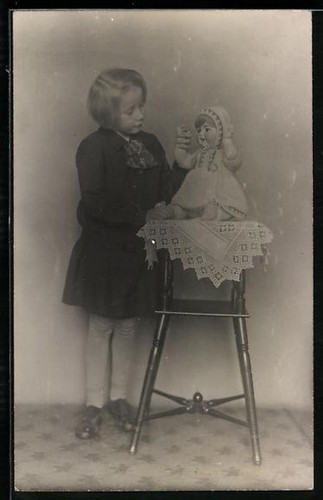 Foto kleines mädchen mit - foto-ak,