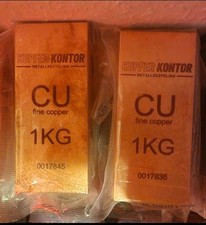 10x 1kg Kupferbarren 99,9%
