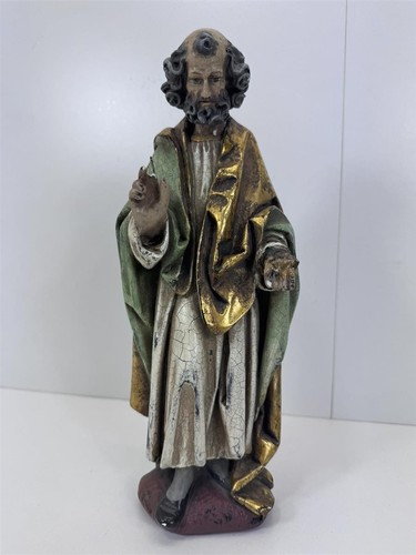 Antike holzfigur heiliger - antike,