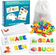 Buchstaben Lernen Lernspiele, Montessori Spielzeug ab 3 Jahre Vorschule Spiele