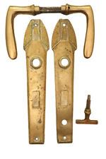 Antike Jugendstil Türgarnitur Türbeschlag Türdrücker Türgriff Türklinke 1915