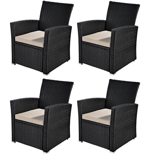 Sessel 4er poly rattan garten - sessel,