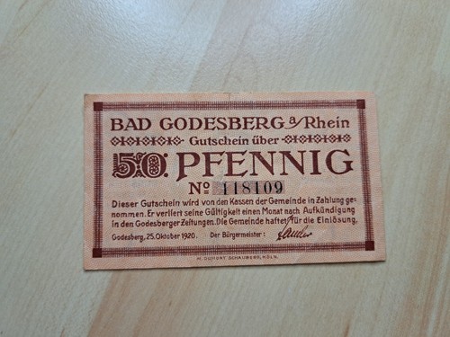 Notgeld bad godesberg - notgeld,